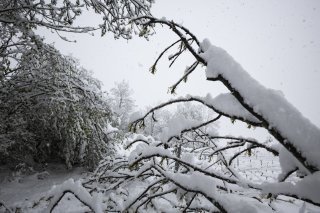 La neige ce jeudi sur les hauts de Flanthey (image d'illustration)